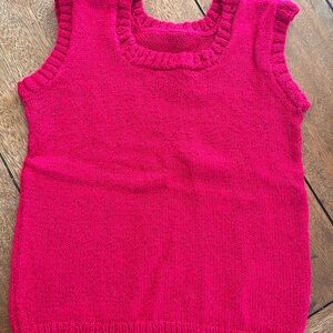 Handmade vintage women’s hot pink vest